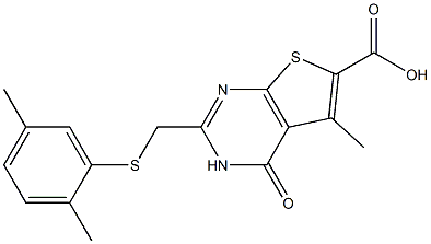 2-{[(2,5-dimethylphenyl)thio]methyl}-5-methyl-4-oxo-3,4-dihydrothieno[2,3-d]pyrimidine-6-carboxylic acid