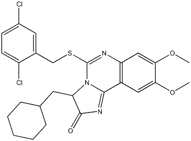 3-(cyclohexylmethyl)-5-[(2,5-dichlorobenzyl)sulfanyl]-8,9-dimethoxyimidazo[1,2-c]quinazolin-2(3H)-one