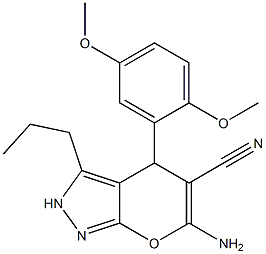  6-amino-4-(2,5-dimethoxyphenyl)-3-propyl-2,4-dihydropyrano[2,3-c]pyrazole-5-carbonitrile