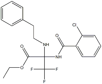 ethyl 2-[(2-chlorobenzoyl)amino]-3,3,3-trifluoro-2-(phenethylamino)propanoate|