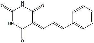 5-(3-phenylprop-2-enylidene)hexahydropyrimidine-2,4,6-trione,,结构式
