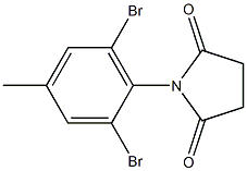 1-(2,6-dibromo-4-methylphenyl)pyrrolidine-2,5-dione,,结构式