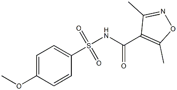 N-[(3,5-dimethyl-4-isoxazolyl)carbonyl]-4-methoxybenzenesulfonamide Structure