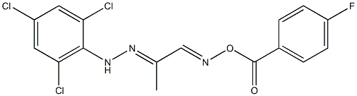 1-{[(4-fluorobenzoyl)oxy]imino}acetone N-(2,4,6-trichlorophenyl)hydrazone Structure
