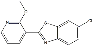 6-chloro-2-(2-methoxy-3-pyridinyl)-1,3-benzothiazole 结构式