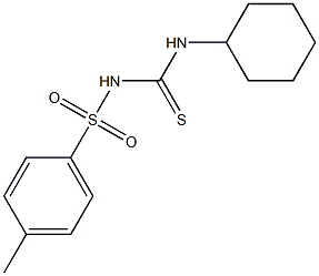 {[(cyclohexylamino)carbothioyl]amino}(4-methylphenyl)dioxo-lambda~6~-sulfane Structure