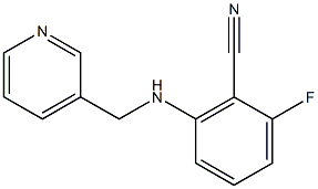2-fluoro-6-[(3-pyridylmethyl)amino]benzonitrile 结构式