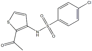 N1-(2-acetyl-3-thienyl)-4-chlorobenzene-1-sulfonamide Structure