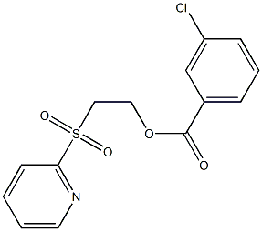2-(2-pyridylsulfonyl)ethyl 3-chlorobenzoate 化学構造式