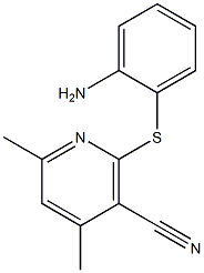 2-[(2-aminophenyl)sulfanyl]-4,6-dimethylnicotinonitrile Structure