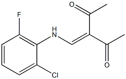3-[(2-chloro-6-fluoroanilino)methylidene]pentane-2,4-dione Structure