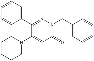2-benzyl-6-phenyl-5-piperidino-3(2H)-pyridazinone Struktur