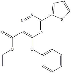 ethyl 5-phenoxy-3-(2-thienyl)-1,2,4-triazine-6-carboxylate Structure