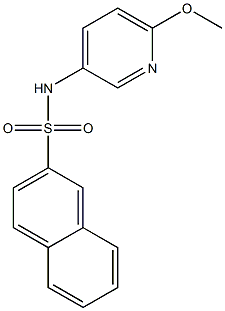 N-(6-methoxy-3-pyridinyl)-2-naphthalenesulfonamide Struktur