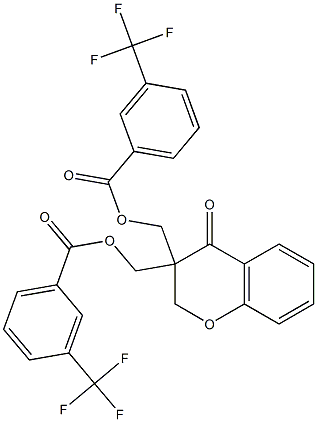 [4-oxo-3-({[3-(trifluoromethyl)benzoyl]oxy}methyl)-3,4-dihydro-2H-chromen-3-yl]methyl 3-(trifluoromethyl)benzenecarboxylate Structure