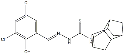 N1-tricyclo[5.2.1.0~2,6~]dec-4-en-8-yl-2-(3,5-dichloro-2-hydroxybenzylidene)hydrazine-1-carbothioamide Structure