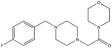2-[4-(4-fluorobenzyl)piperazino]-1-morpholino-1-ethanone Structure