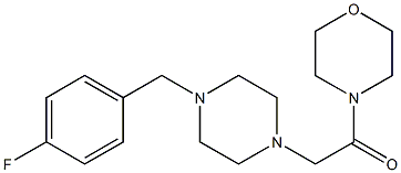 2-[4-(4-fluorobenzyl)piperazino]-1-morpholino-1-ethanone,,结构式