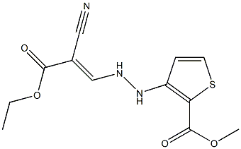 methyl 3-[2-(2-cyano-3-ethoxy-3-oxoprop-1-enyl)hydrazino]thiophene-2-carboxylate