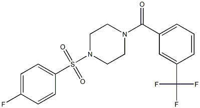 {4-[(4-fluorophenyl)sulfonyl]piperazino}[3-(trifluoromethyl)phenyl]methanone|