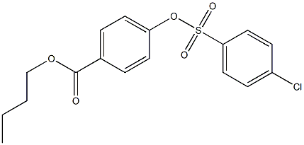 butyl 4-{[(4-chlorophenyl)sulfonyl]oxy}benzenecarboxylate Structure