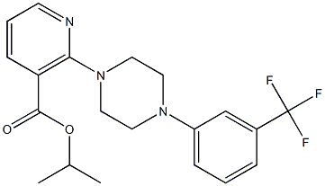 isopropyl 2-{4-[3-(trifluoromethyl)phenyl]piperazino}nicotinate 化学構造式