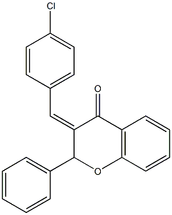 3-(4-chlorobenzylidene)-2-phenylchroman-4-one,,结构式