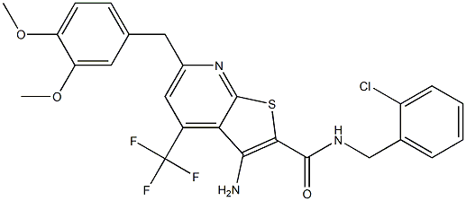 3-amino-N-(2-chlorobenzyl)-6-(3,4-dimethoxybenzyl)-4-(trifluoromethyl)thieno[2,3-b]pyridine-2-carboxamide