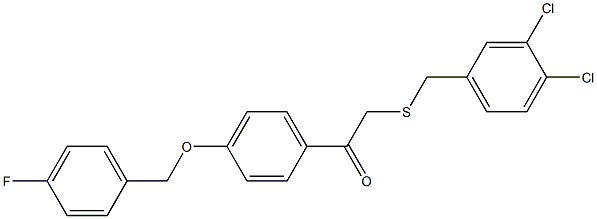2-[(3,4-dichlorobenzyl)thio]-1-{4-[(4-fluorobenzyl)oxy]phenyl}ethan-1-one Structure