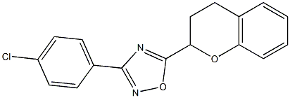 3-(4-chlorophenyl)-5-(3,4-dihydro-2H-chromen-2-yl)-1,2,4-oxadiazole Struktur