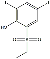 2-(ethylsulfonyl)-4,6-diiodobenzenol,,结构式