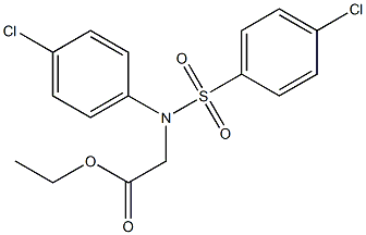 ethyl 2-{4-chloro[(4-chlorophenyl)sulfonyl]anilino}acetate 化学構造式