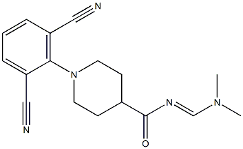 N4-[(dimethylamino)methylidene]-1-(2,6-dicyanophenyl)piperidine-4-carboxami de Struktur