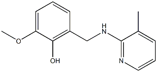 2-methoxy-6-{[(3-methyl-2-pyridinyl)amino]methyl}benzenol Structure