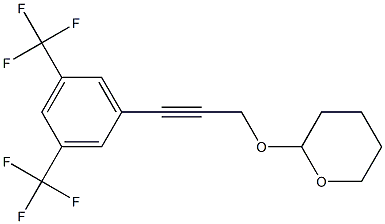 2-({3-[3,5-di(trifluoromethyl)phenyl]prop-2-ynyl}oxy)tetrahydro-2H-pyran Struktur