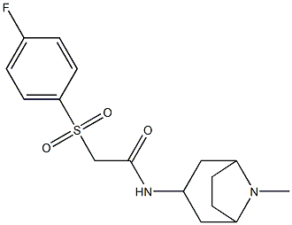 2-[(4-fluorophenyl)sulfonyl]-N-(8-methyl-8-azabicyclo[3.2.1]oct-3-yl)acetamide 结构式