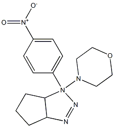 4-[3-(4-nitrophenyl)-3,3a,4,5,6,6a-hexahydrocyclopenta[d][1,2,3]triazol-3-yl]morpholine,,结构式