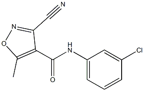 N-(3-chlorophenyl)-3-cyano-5-methyl-4-isoxazolecarboxamide Structure