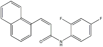 (Z)-N-(2,4-difluorophenyl)-3-(1-naphthyl)-2-propenamide,,结构式