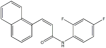 (Z)-N-(2,4-difluorophenyl)-3-(1-naphthyl)-2-propenamide 结构式