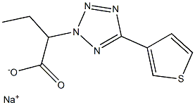 sodium 2-(5-thien-3-yl-2H-tetrazol-2-yl)butanoate Struktur