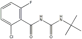 N-(tert-butyl)-N'-(2-chloro-6-fluorobenzoyl)urea,,结构式