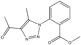 methyl 2-(4-acetyl-5-methyl-1H-1,2,3-triazol-1-yl)benzoate,,结构式