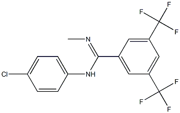 N-(4-chlorophenyl)-N'-methyl-3,5-bis(trifluoromethyl)benzenecarboximidamide Structure