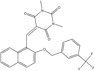 1,3-dimethyl-5-[(2-{[3-(trifluoromethyl)benzyl]oxy}-1-naphthyl)methylene]-2,4,6(1H,3H,5H)-pyrimidinetrione