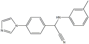 2-[4-(1H-imidazol-1-yl)phenyl]-2-(3-toluidino)acetonitrile Structure
