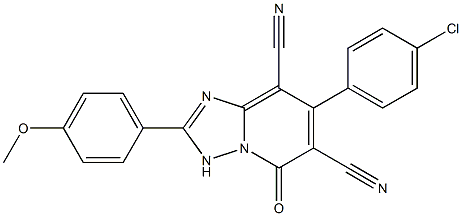  7-(4-chlorophenyl)-2-(4-methoxyphenyl)-5-oxo-3,5-dihydro[1,2,4]triazolo[1,5-a]pyridine-6,8-dicarbonitrile