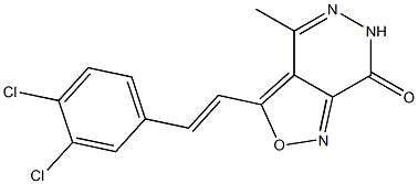 3-(3,4-dichlorostyryl)-4-methyl-6,7-dihydroisoxazolo[3,4-d]pyridazin-7-one 化学構造式