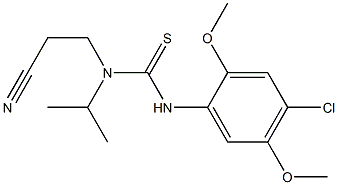 N'-(4-chloro-2,5-dimethoxyphenyl)-N-(2-cyanoethyl)-N-isopropylthiourea Structure