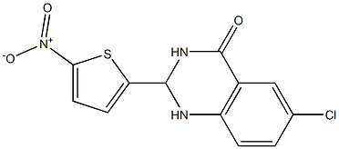  6-chloro-2-(5-nitro-2-thienyl)-1,2,3,4-tetrahydroquinazolin-4-one